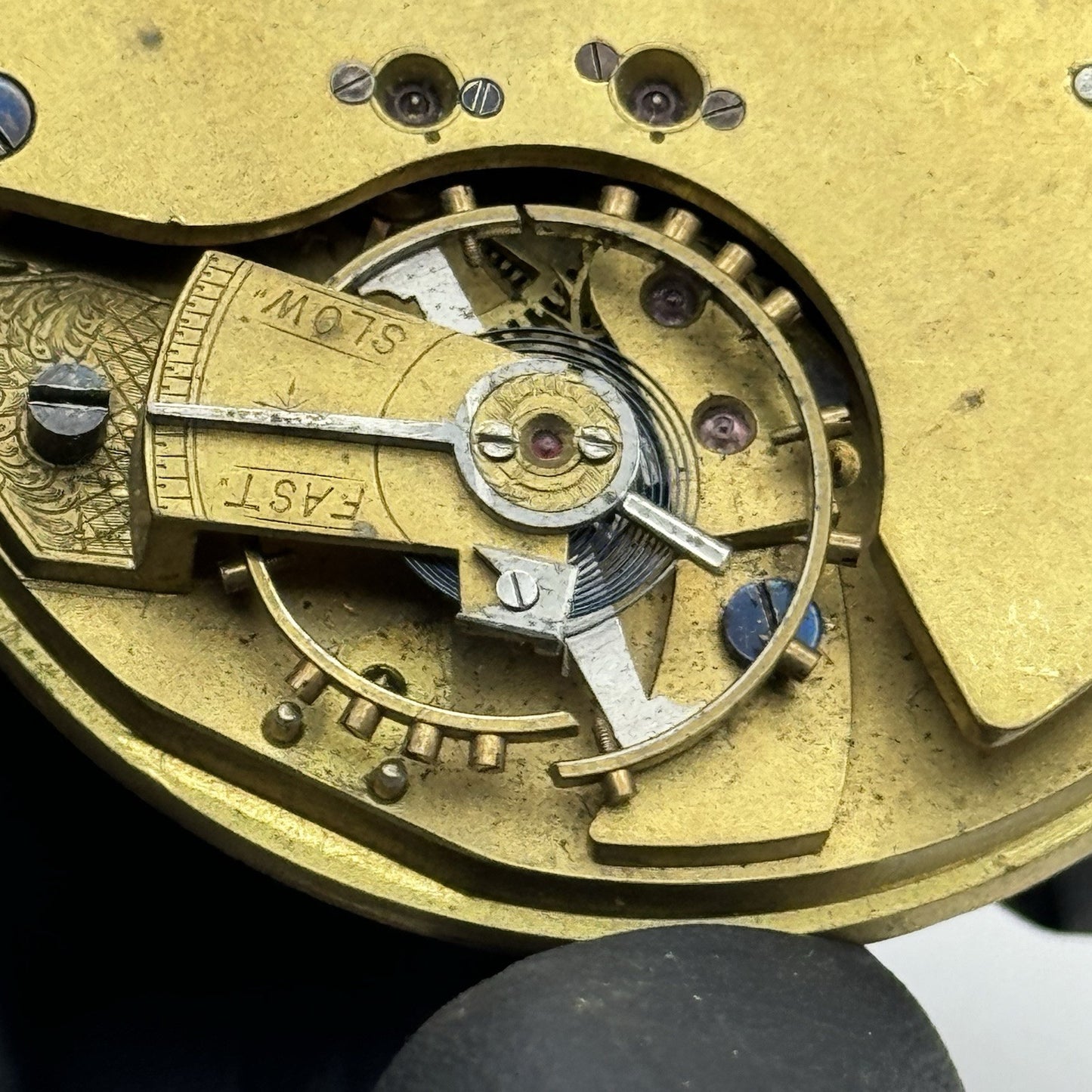 49mm William Owen Leeds Centre Seconds Chronograph Pocket Watch Movement - PARTS