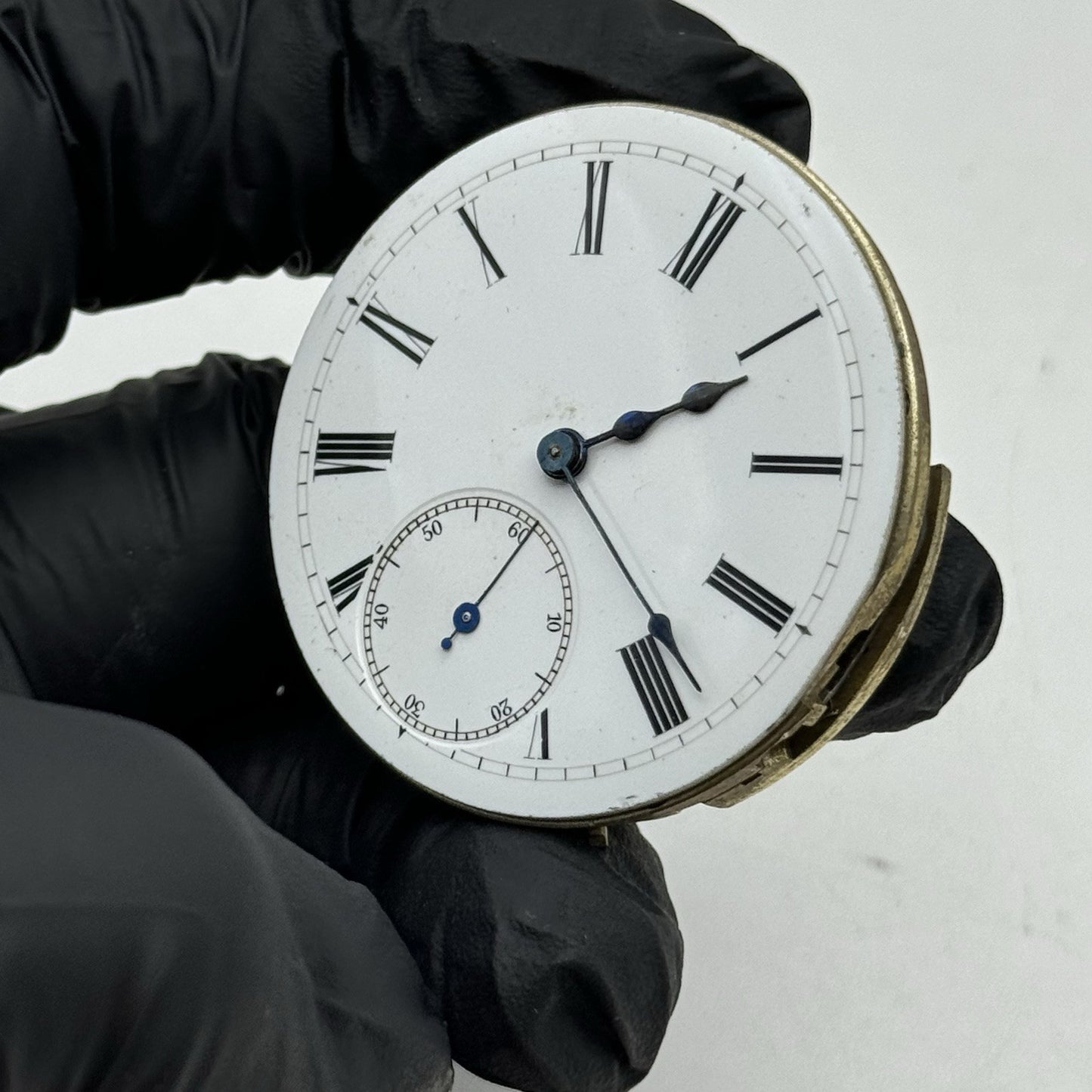 43.1mm Interesting Antique Pocket Watch Movement - Balance Intact PARTS REPAIR