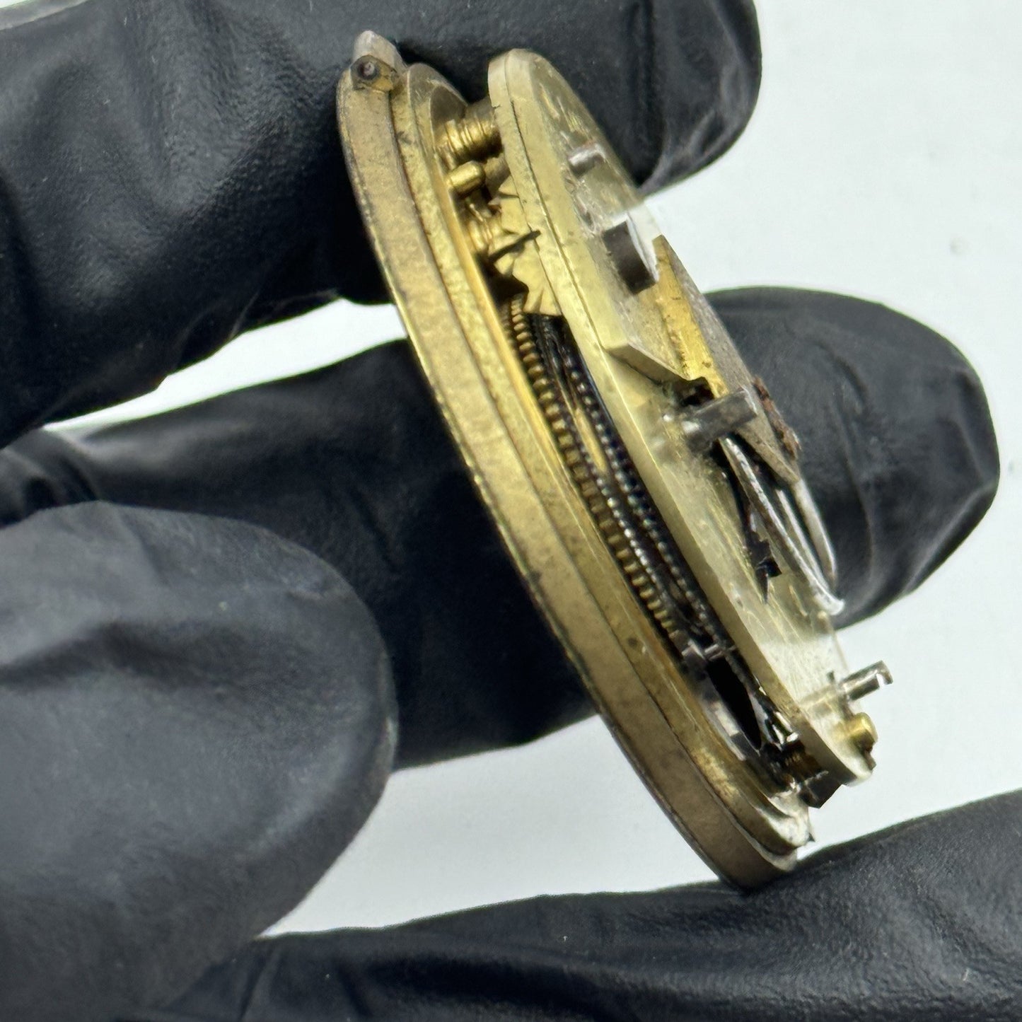 43.3mm Antique J Myers English Key Wound Fusee Pocket Watch Movement - PARTS