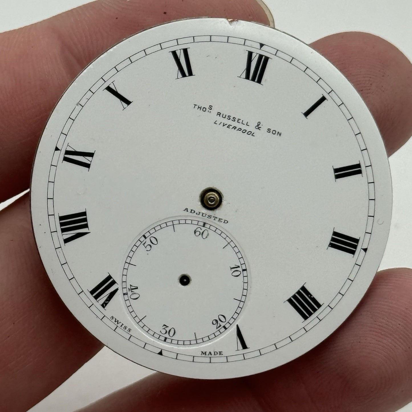 40.9mm High Grade Thomas Russell & Son Open Face Pocket Watch Movement PARTS