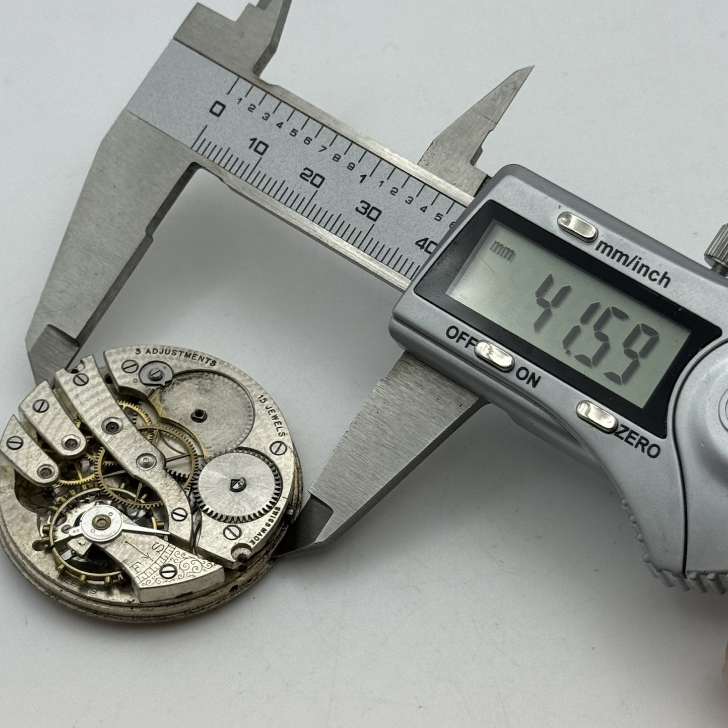 43mm Cyma Tavannes Ref 919 Vintage Swiss Pocket Watch Movement For PARTS REPAIR