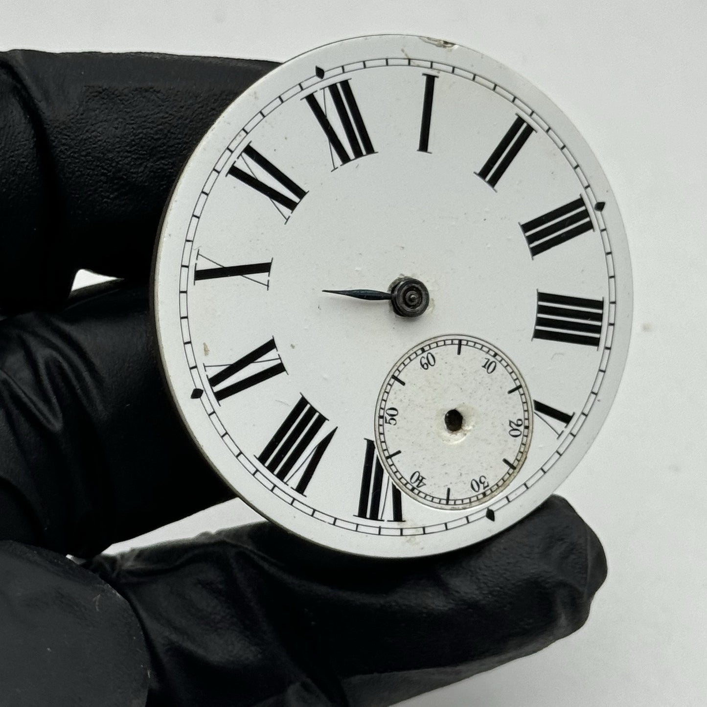 43.2mm Antique Key Wound Pocket Watch Movement - Roman Numerals PARTS REPAIR