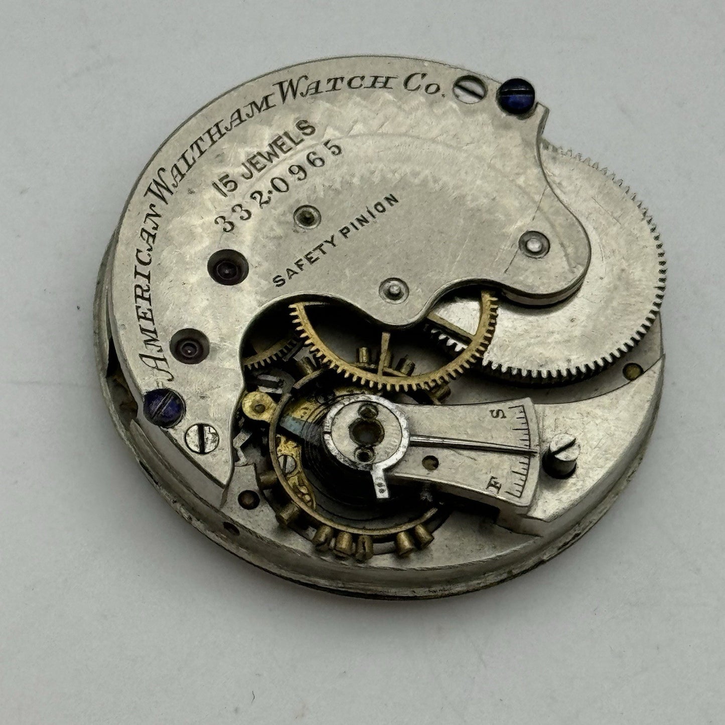 6S Antique Waltham Grade F Model 1873 Hunter Pocket Watch Movement PARTS REPAIR