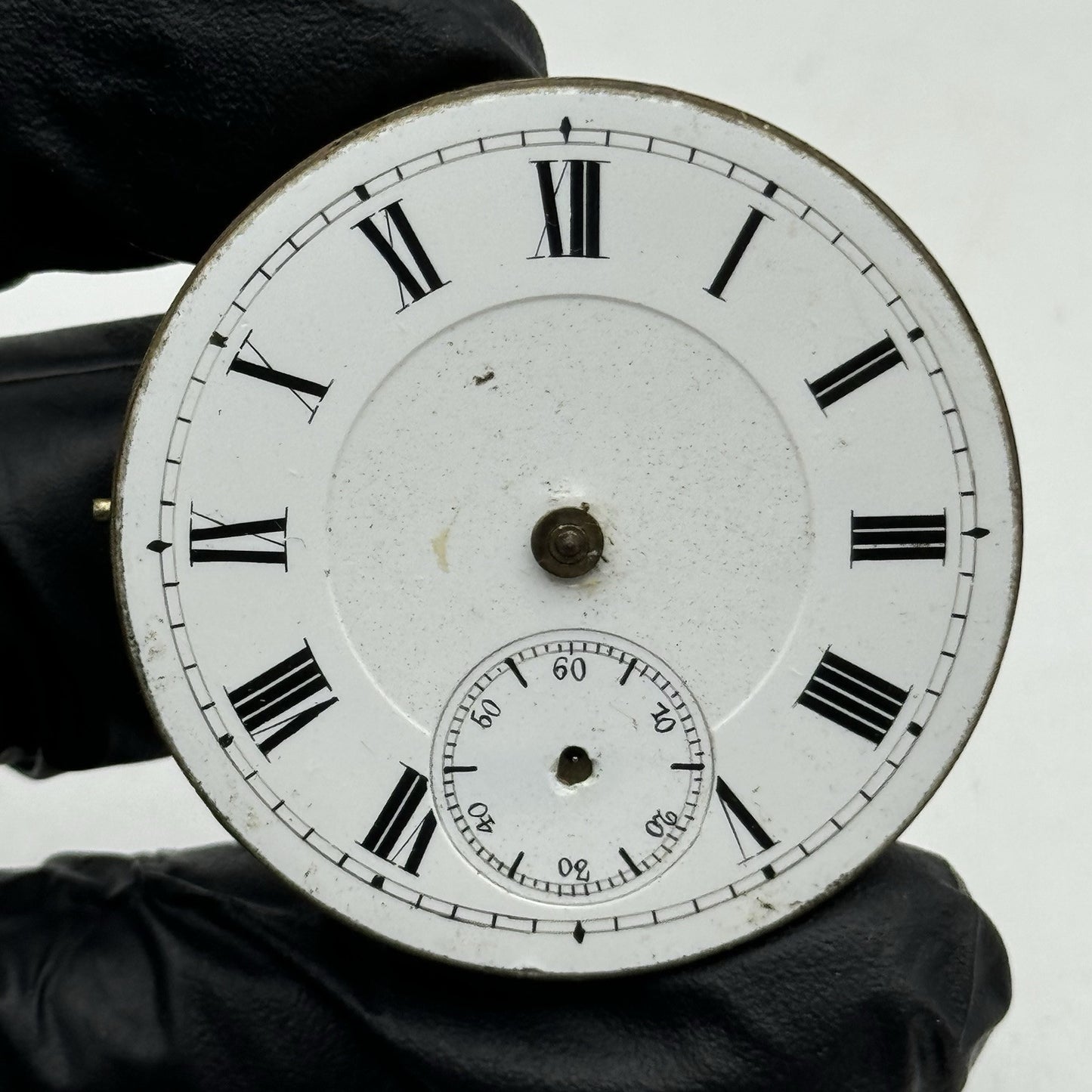 40.7mm Antique Key Wound Roman Numerals Pocket Watch Movement - PARTS REPAIR