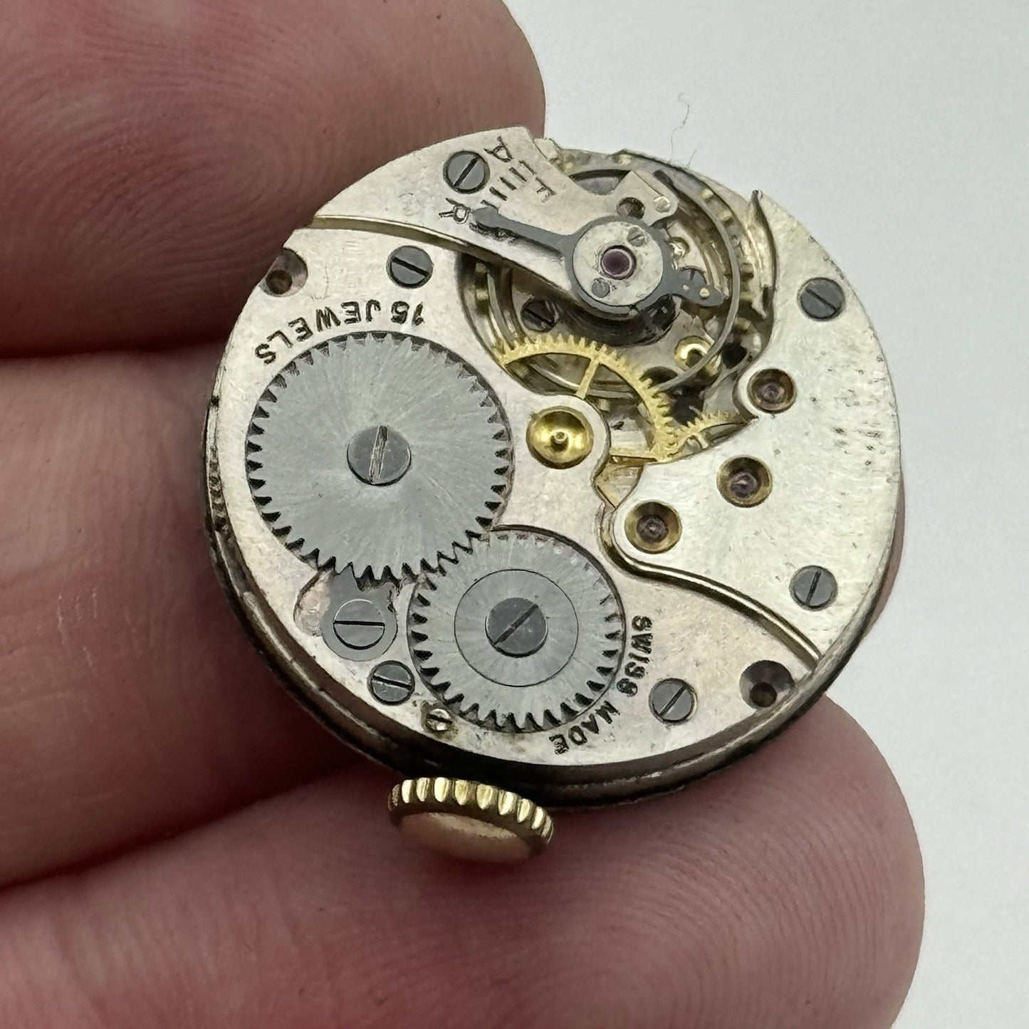 23.6mm Watches LTD Porcelain Dial Hands Watch Movement - Good Balance FOR PARTS