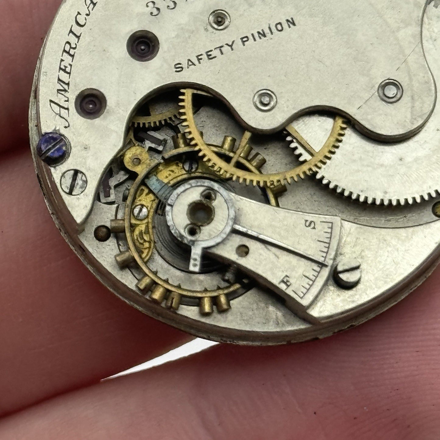 6S Antique Waltham Grade F Model 1873 Hunter Pocket Watch Movement PARTS REPAIR