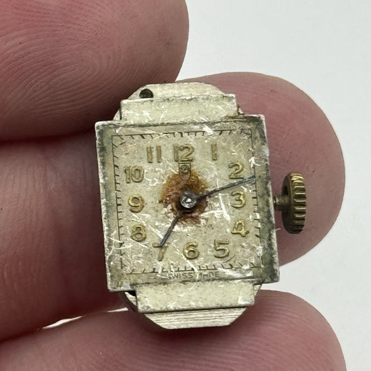 12.7mm x 19.5mm Tudor Ladies Swiss Manual Wind Watch Movement PARTS REPAIR