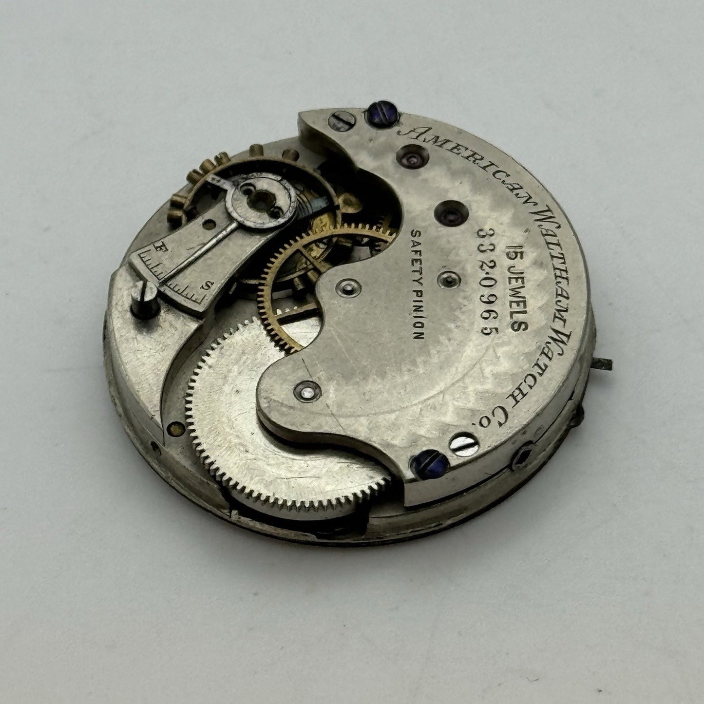6S Antique Waltham Grade F Model 1873 Hunter Pocket Watch Movement PARTS REPAIR