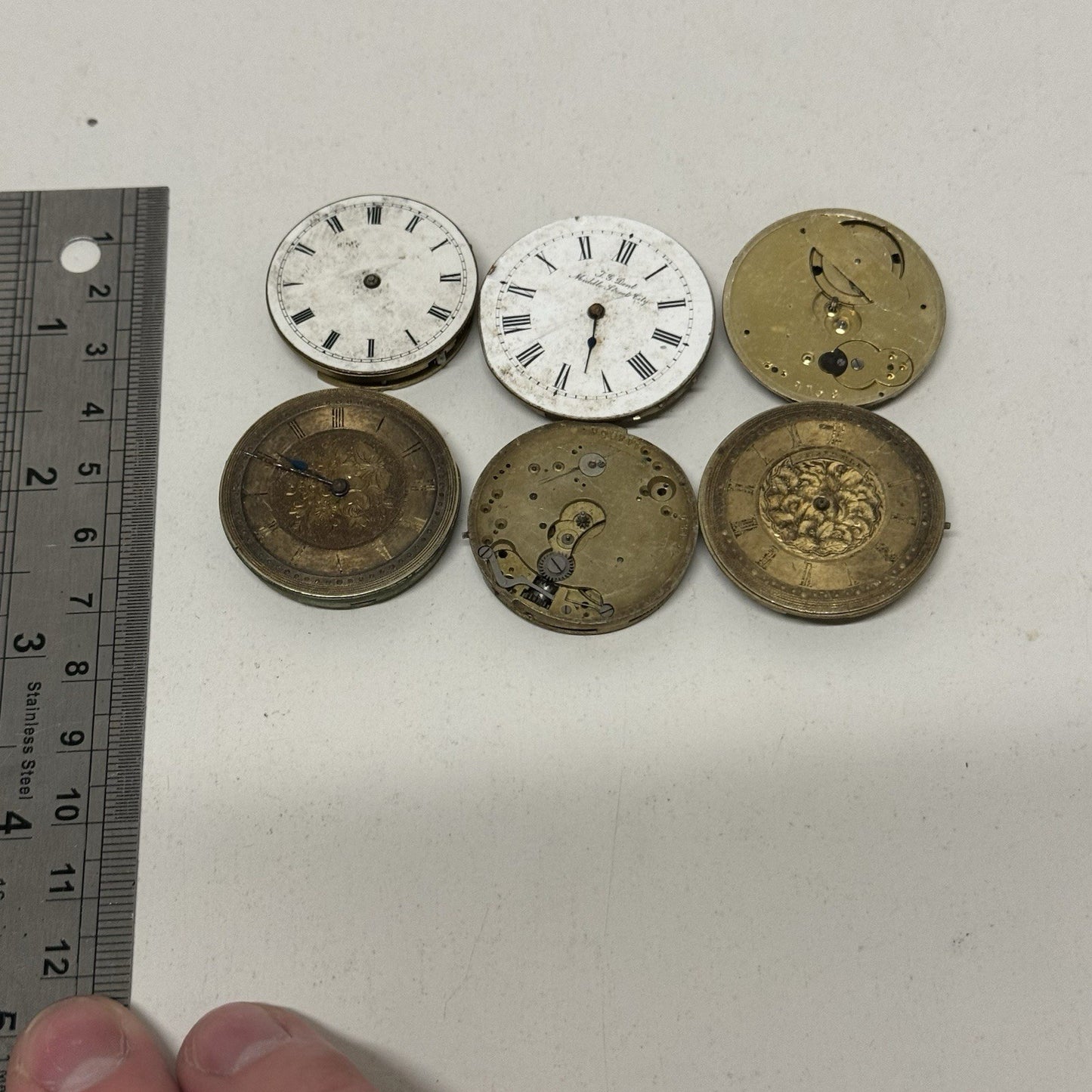 6 x Mixed Antique Pocket Watch Movements Bundle Job Lot Spares Repairs Parts
