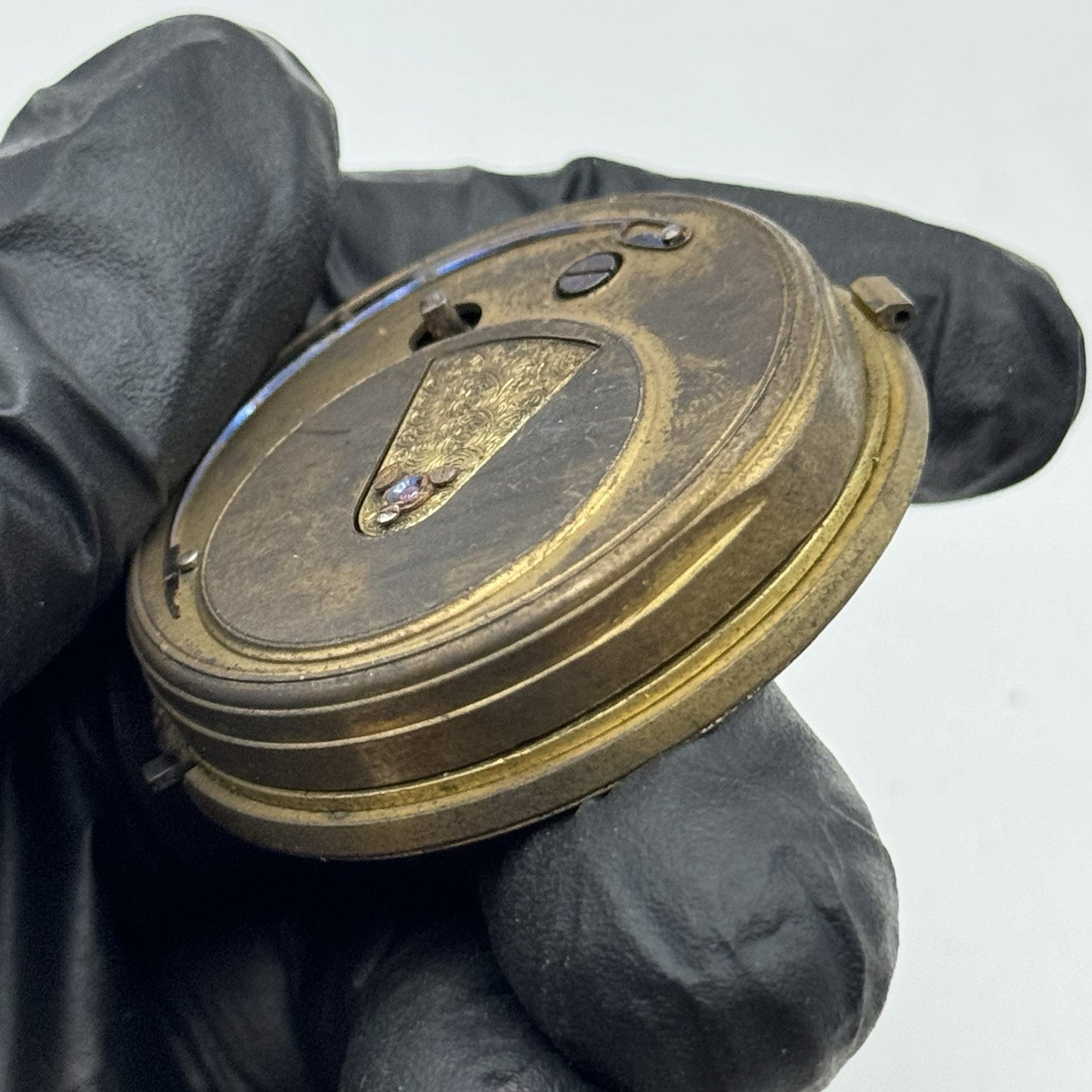 43.3mm Antique J Myers English Key Wound Fusee Pocket Watch Movement - PARTS