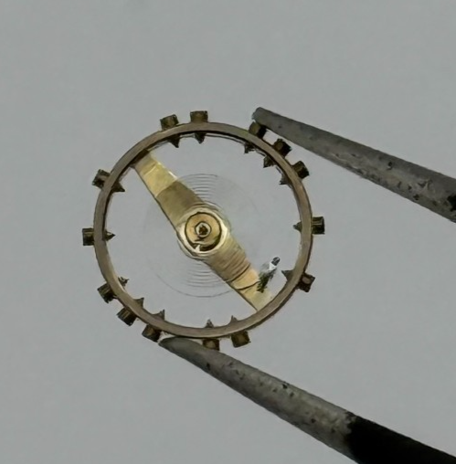 ETA 2410 Balance Wheel Complete And Spring 6 3/4’’’ 1059 M Watch Movement Parts