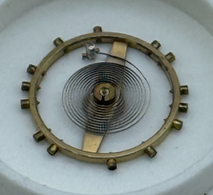 FHF 28 Balance Wheel Complete And Spring  10½’’’ 197 M Watch Movement Parts NOS