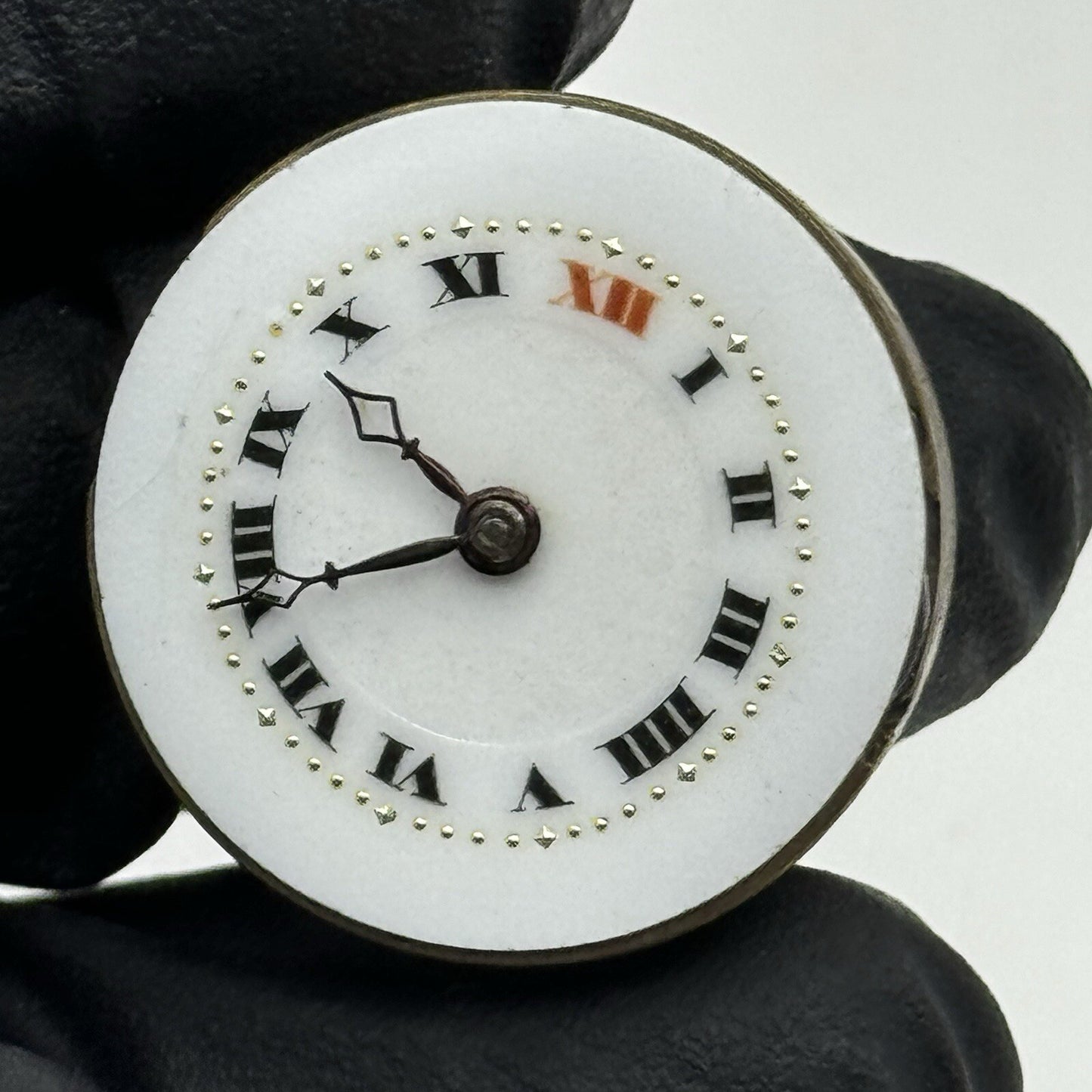 23.8mm Military Dial Swiss Watch Movement Art Deco Hands Parts Repair Restore
