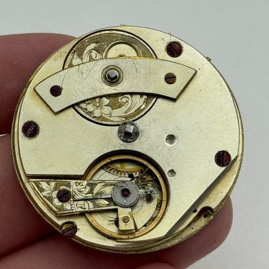 40.9mm Antique Unique Interesting Pattern Key Wound Pocket Watch Movement PARTS