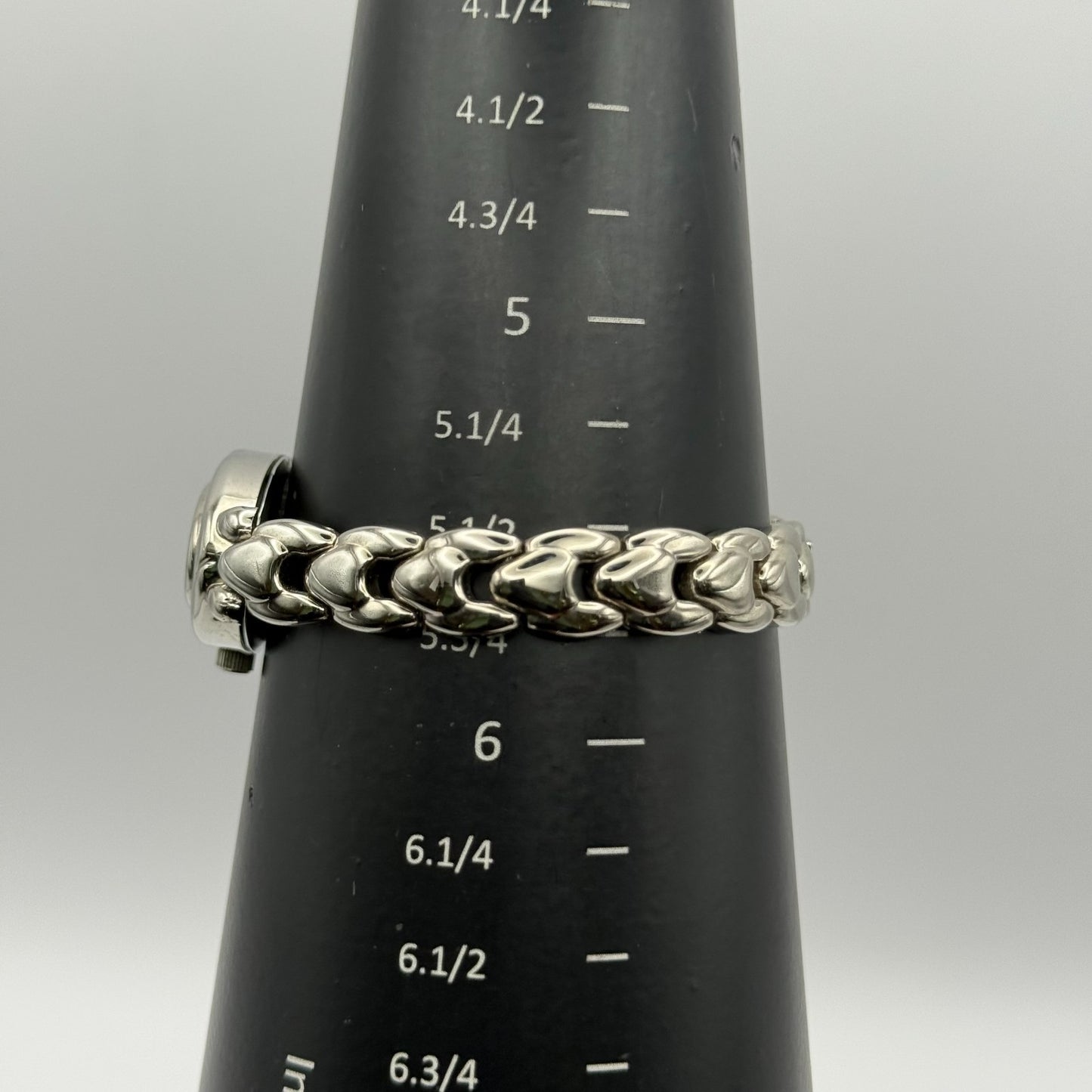 Censi Collection Tiempo Ladies Quartz Watch Silver Tone Chain-Link Working 18mm