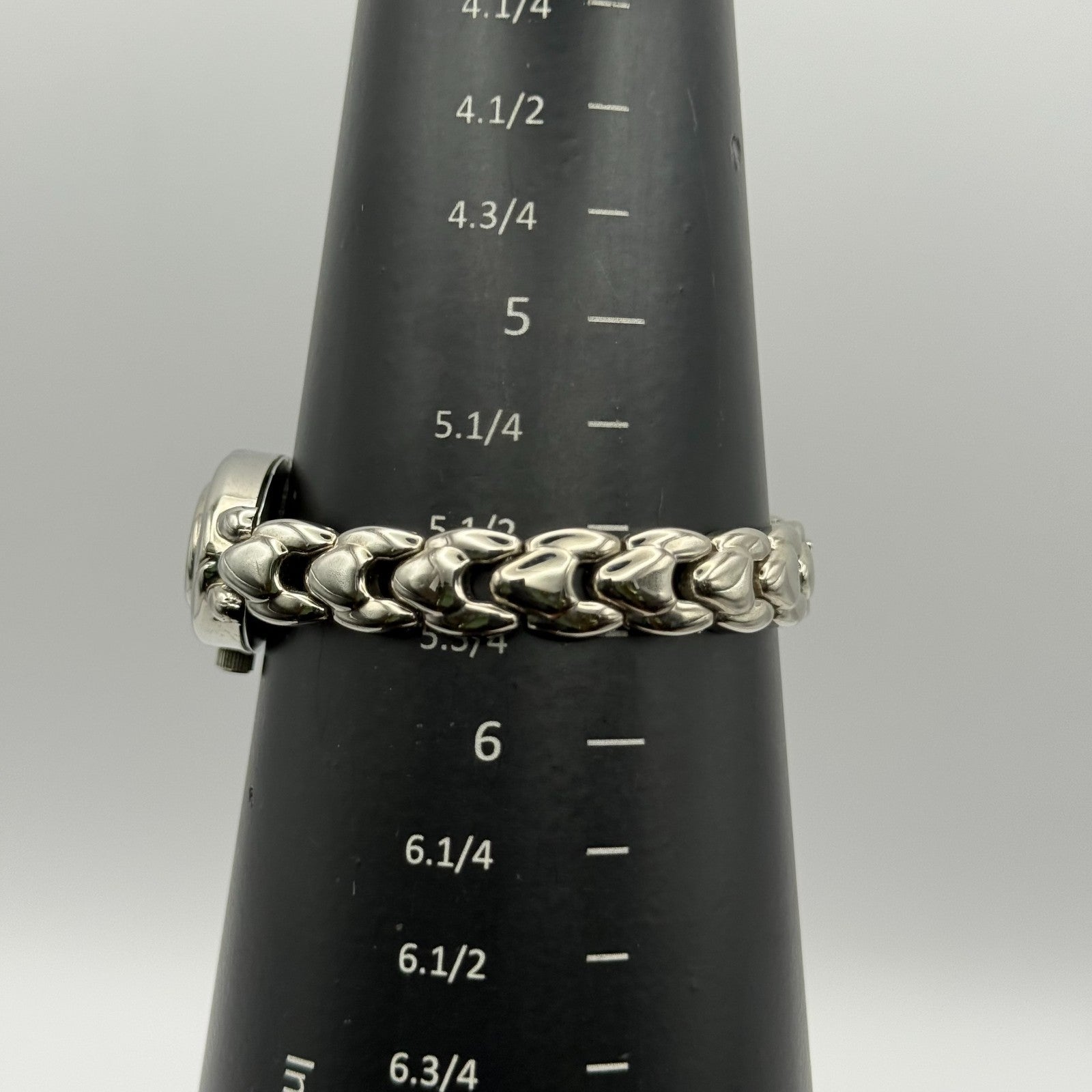 Censi Collection Tiempo Ladies Quartz Watch Silver Tone Chain-Link Working 18mm