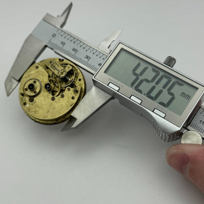 43mm Antique W E Watts The Greenwich Lever Key Wound Pocket Watch Movement PARTS