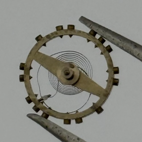 AS 1051 Balance Wheel Complete And Spring 5 1/4''' 34 M Watch Movement Parts 