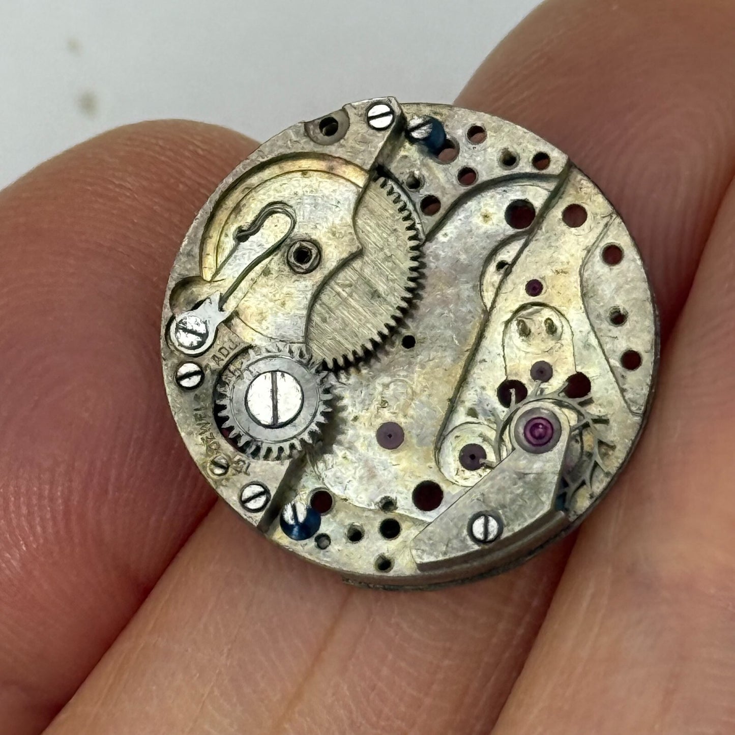 19.7mm Vintage AS 970 A Schild Partial Manual Wind Watch Movement PARTS REPAIR