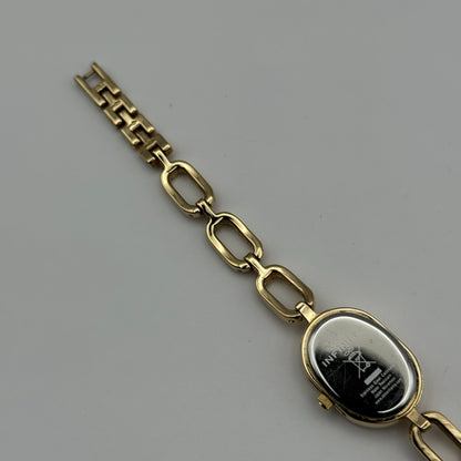 Infinite Ladies Quartz Watch Oval Dial Gold Tone Bracelet Japan Working 19mm