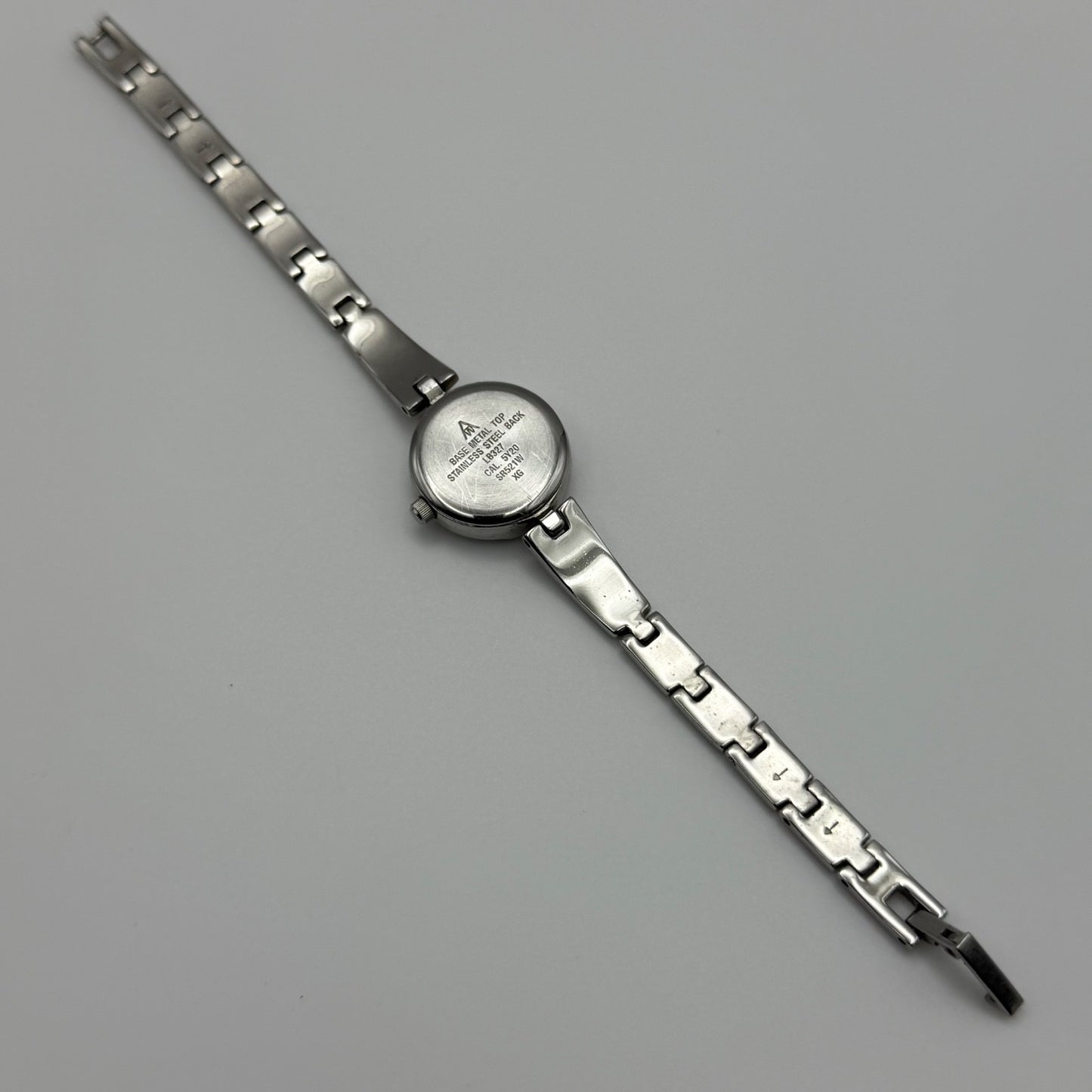 Working Accurist Ladies Purple Dial Silver Tone 19mm Quartz Watch LB327 Japan