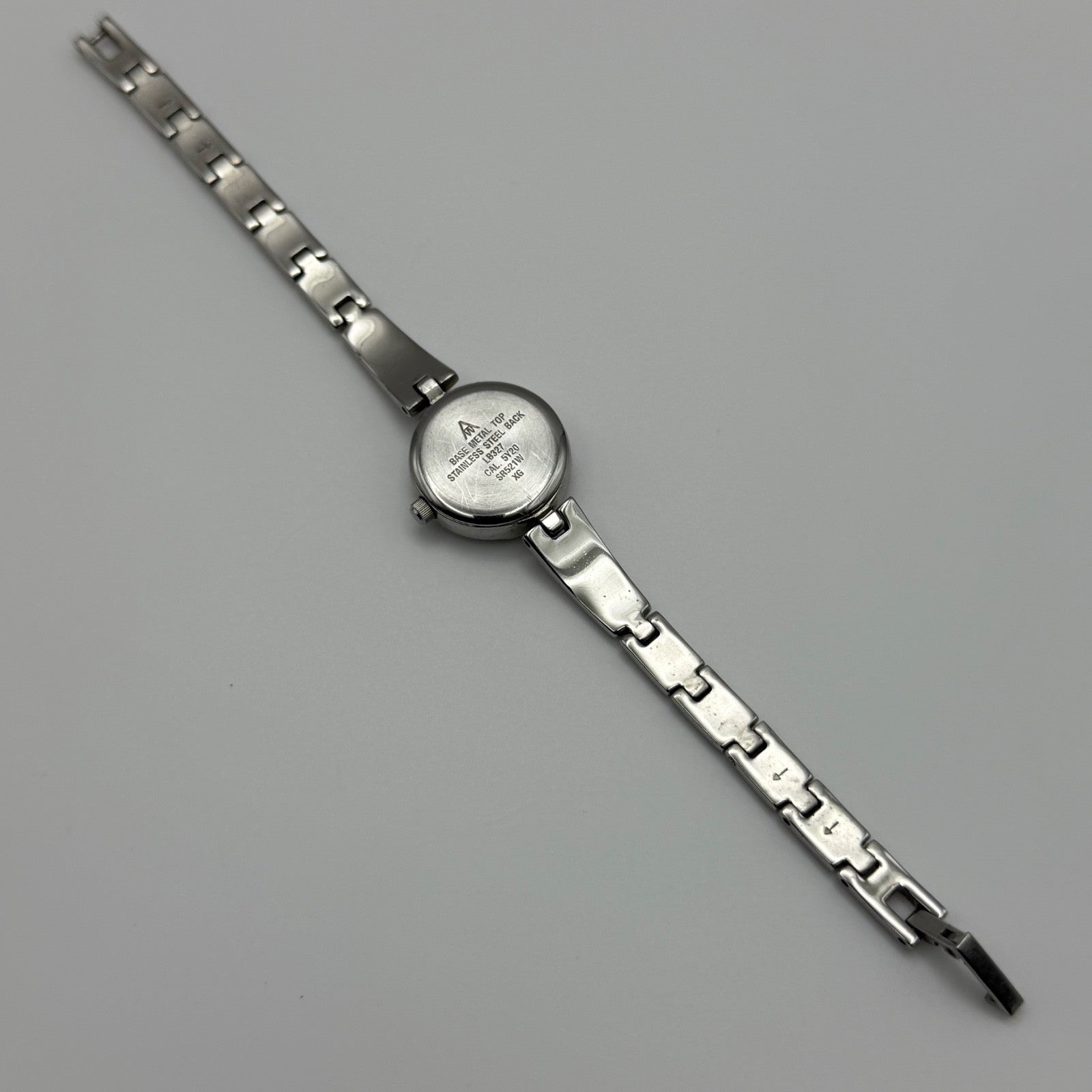 Working Accurist Ladies Purple Dial Silver Tone 19mm Quartz Watch LB327 Japan