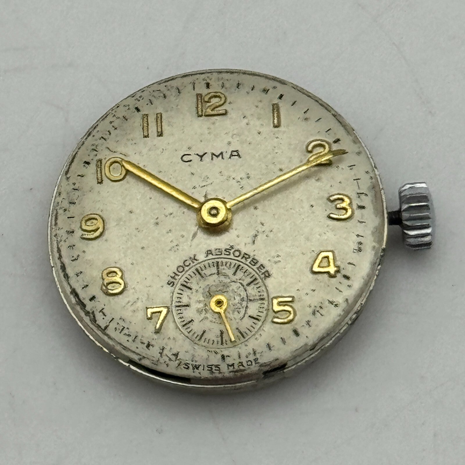 19.7mm Ladies Cyma R.424 Balance Ok Nice Finish Sub Seconds Watch Movement PARTS