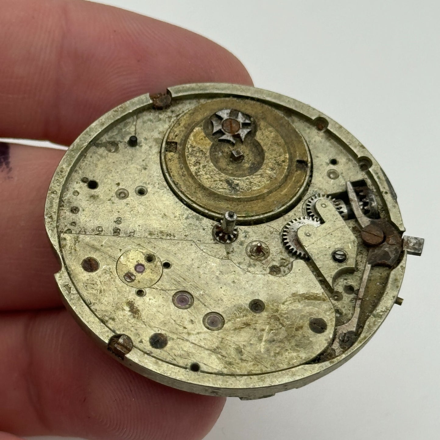 40mm Unidentified Antique Pocket Watch Movement PARTS REPAIR SPARES