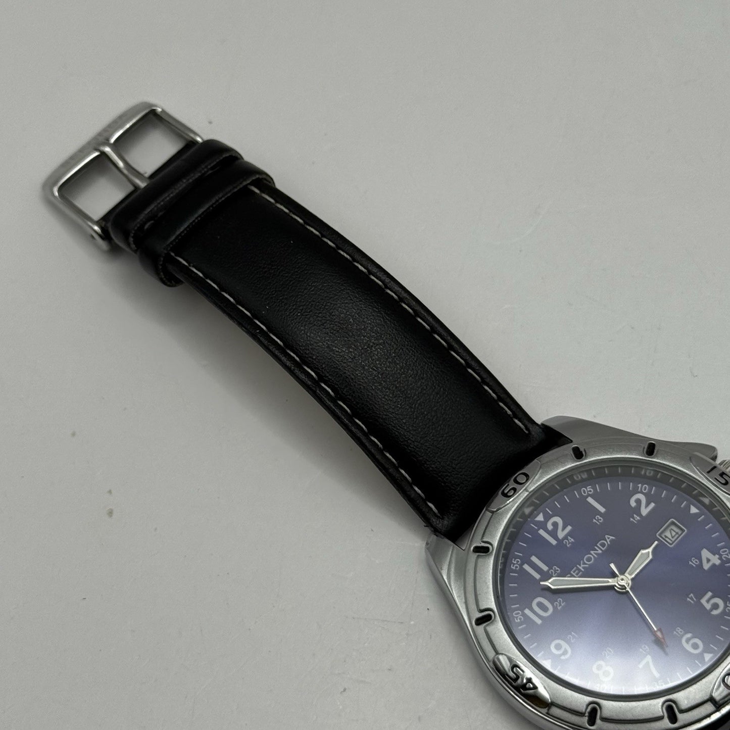 40mm Working Men’s Sekonda N3512 Blue 24 Hour Date Dial Stainless Quartz Watch