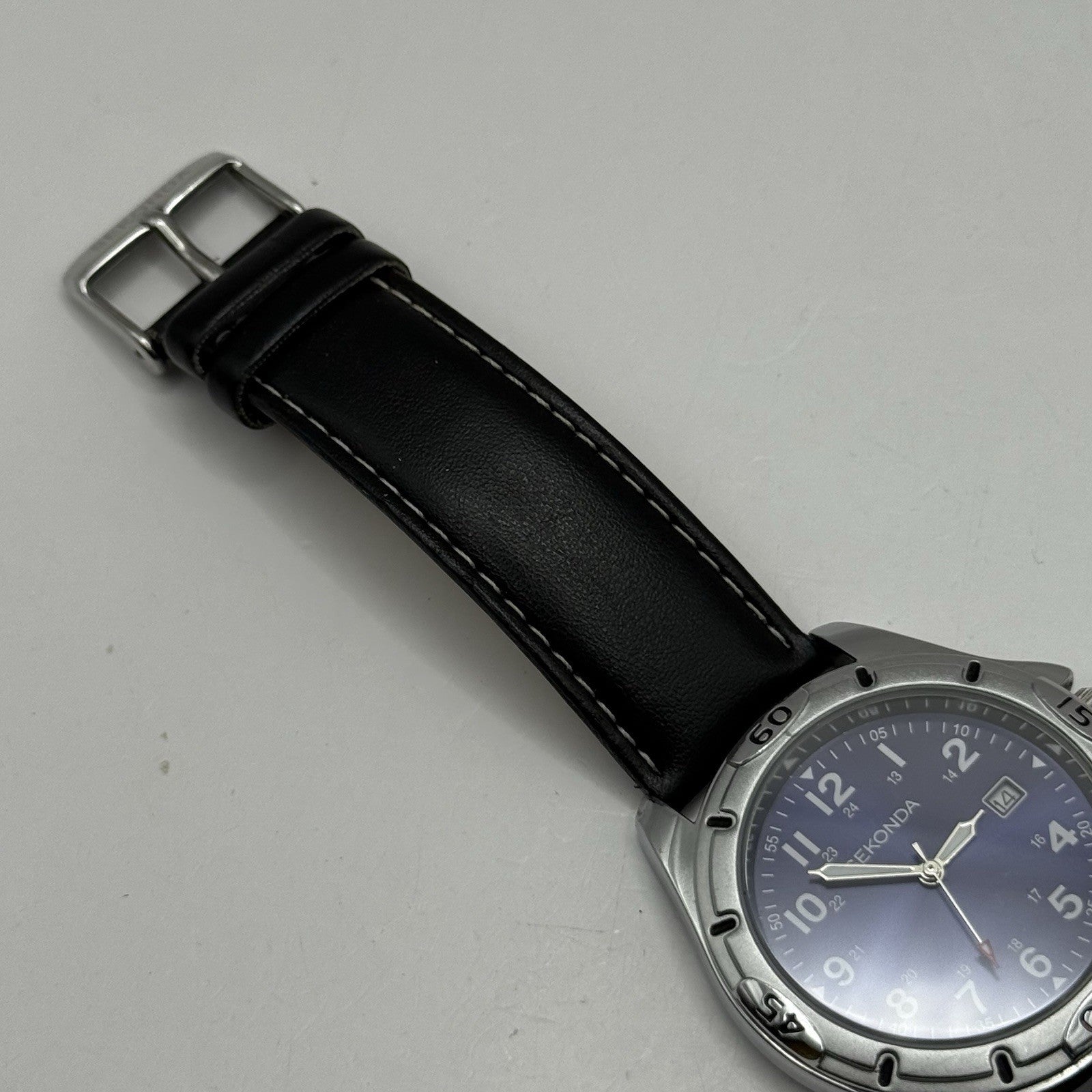 40mm Working Men’s Sekonda N3512 Blue 24 Hour Date Dial Stainless Quartz Watch