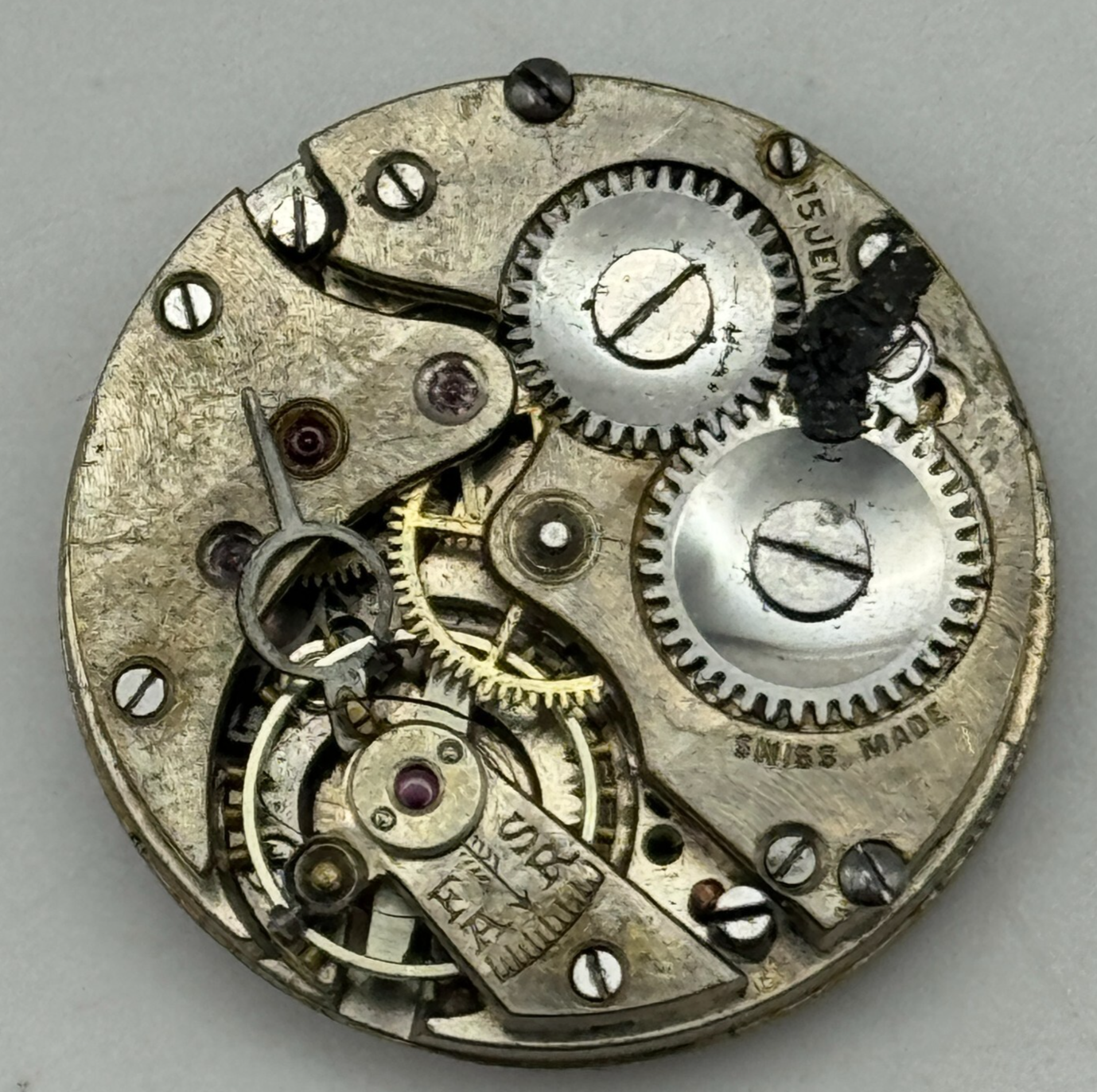 23.6mm Unidentified Swiss Sub Seconds Trench Watch Movement Manual Wind PARTS