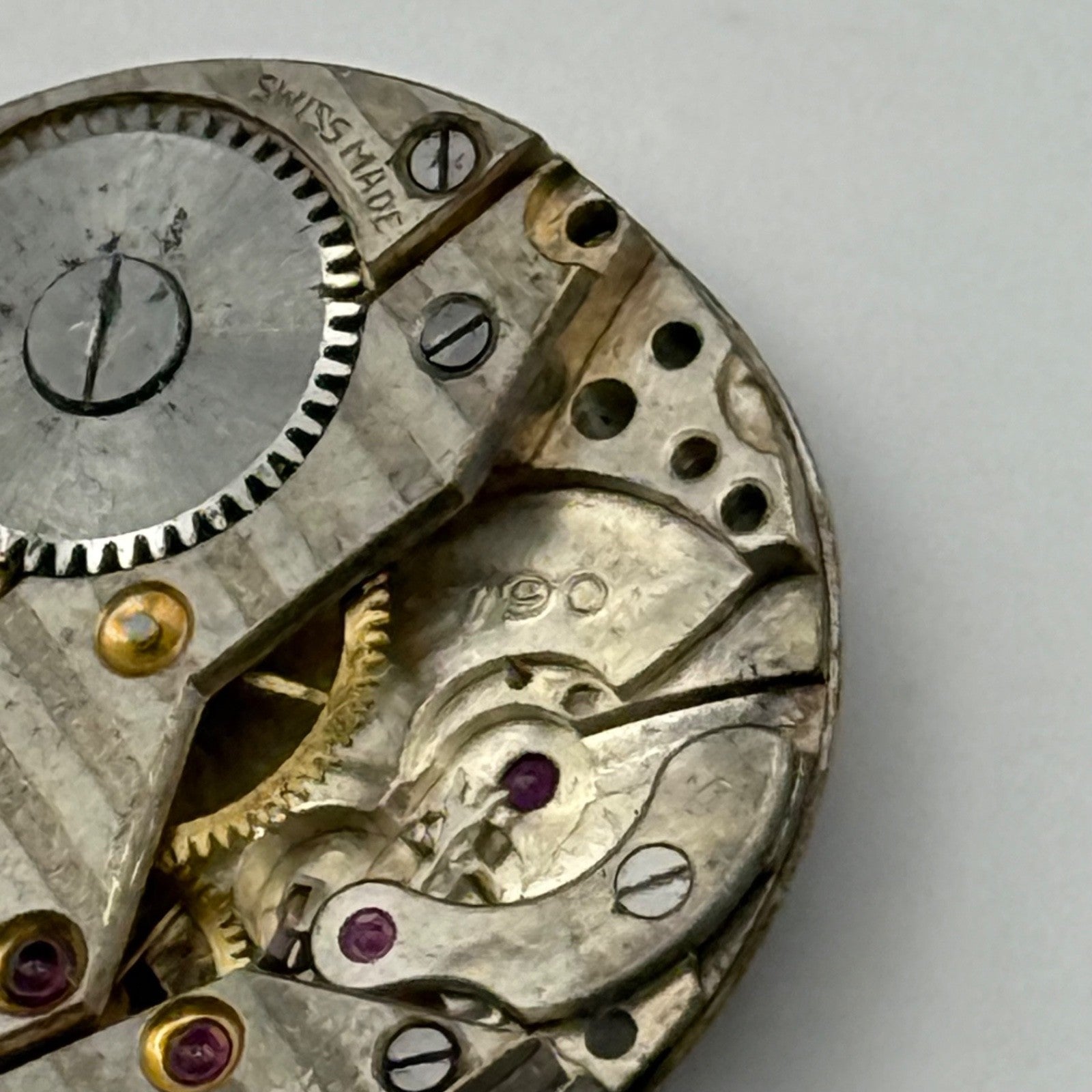 ETA 790 Watch Movement Manual Wind Vintage Swiss Incomplete Parts Repair 19.7mm