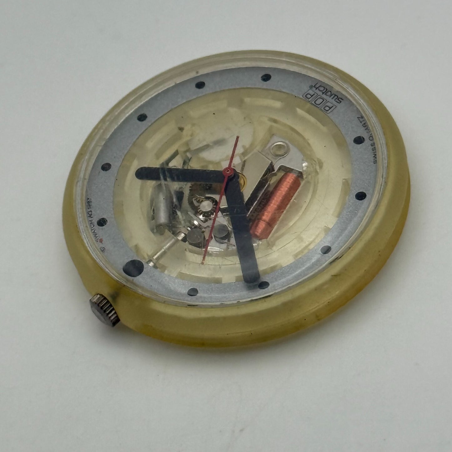 39mm Vintage 1987 Swatch Pop BK102 Hot Turq Watch UNTESTED PARTS REPAIR