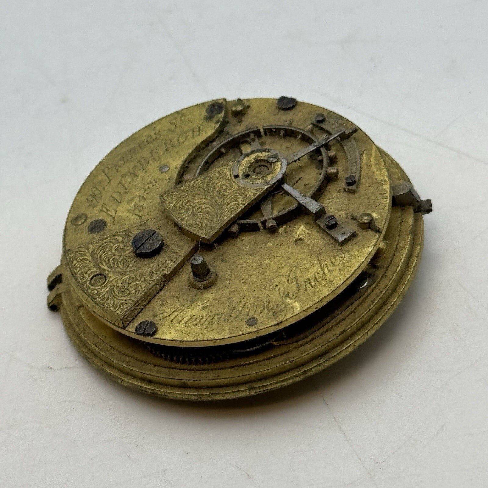 41.1mm Hamilton & Inches Fusee Pocket Watch Movement FOR PARTS Restore