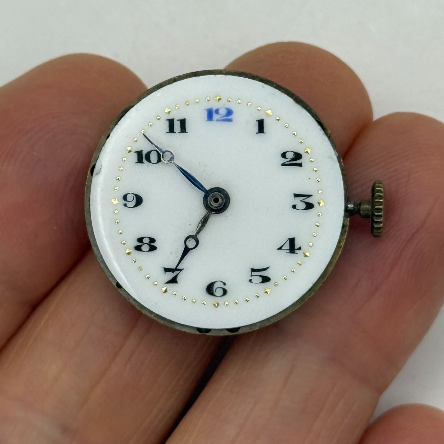 23.7mm Vintage Rival 15 Jewels Trench Manual Wind Watch Movement PARTS REPAIR