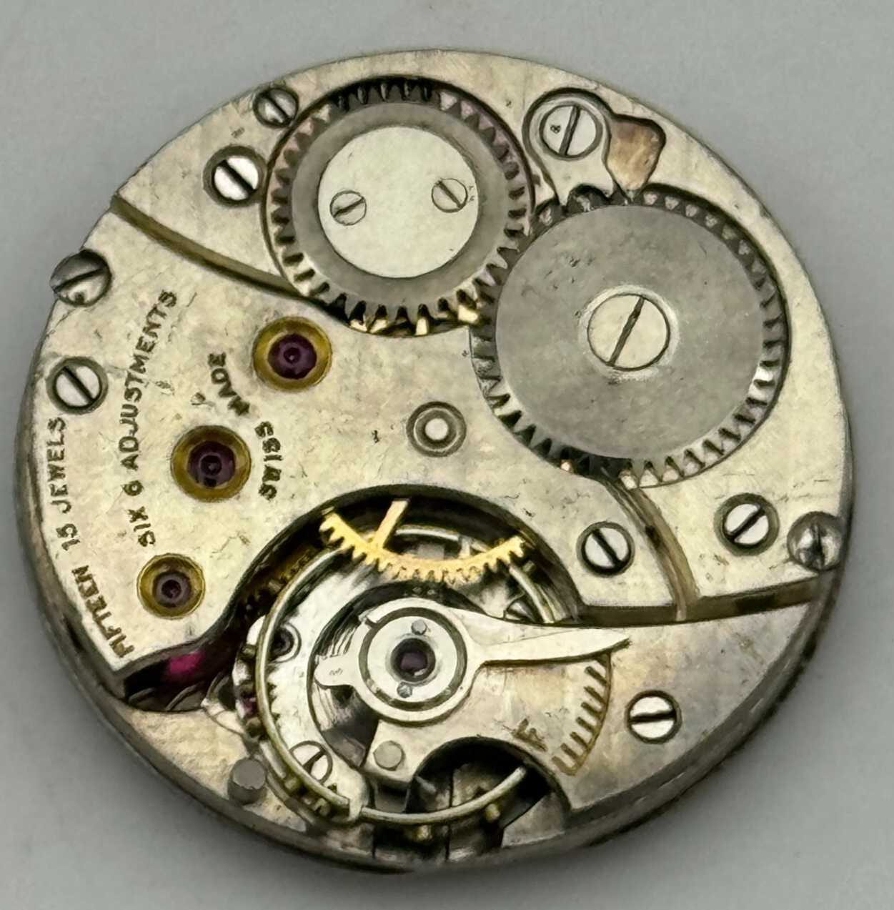 23.6mm Possibly Movado 15 Jewels 6 Adj High Grade Manual Wind Watch Movement