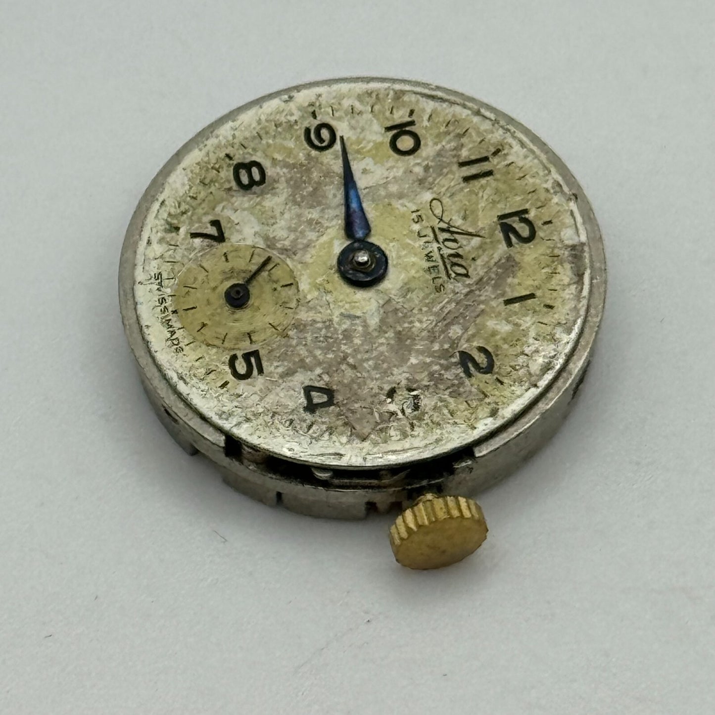 19.6mm Ladies Avia Derby D40 Manual Wind 15 Jewels Watch Movement PARTS SPARES