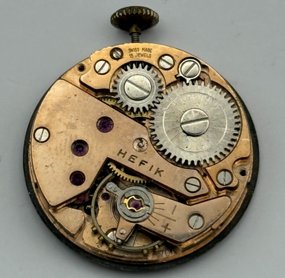 FHF 70 Watch Movement Hefik Running Manual Wind Vintage Parts Repair 23.5mm