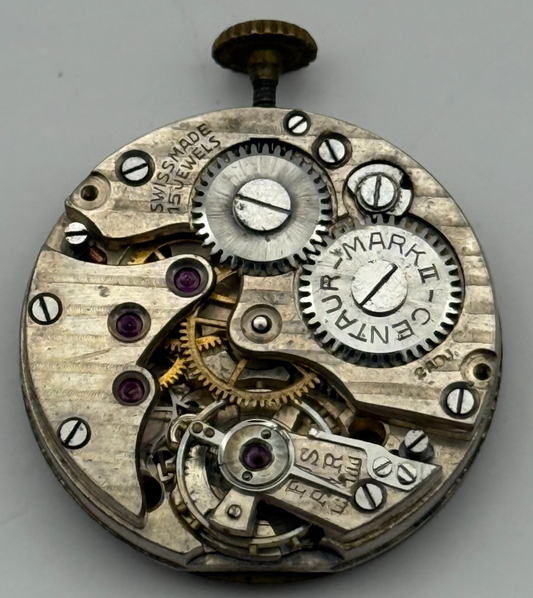Centaur Mark II Watch Movement Running Manual Wind Vintage Parts Repair 23.6mm