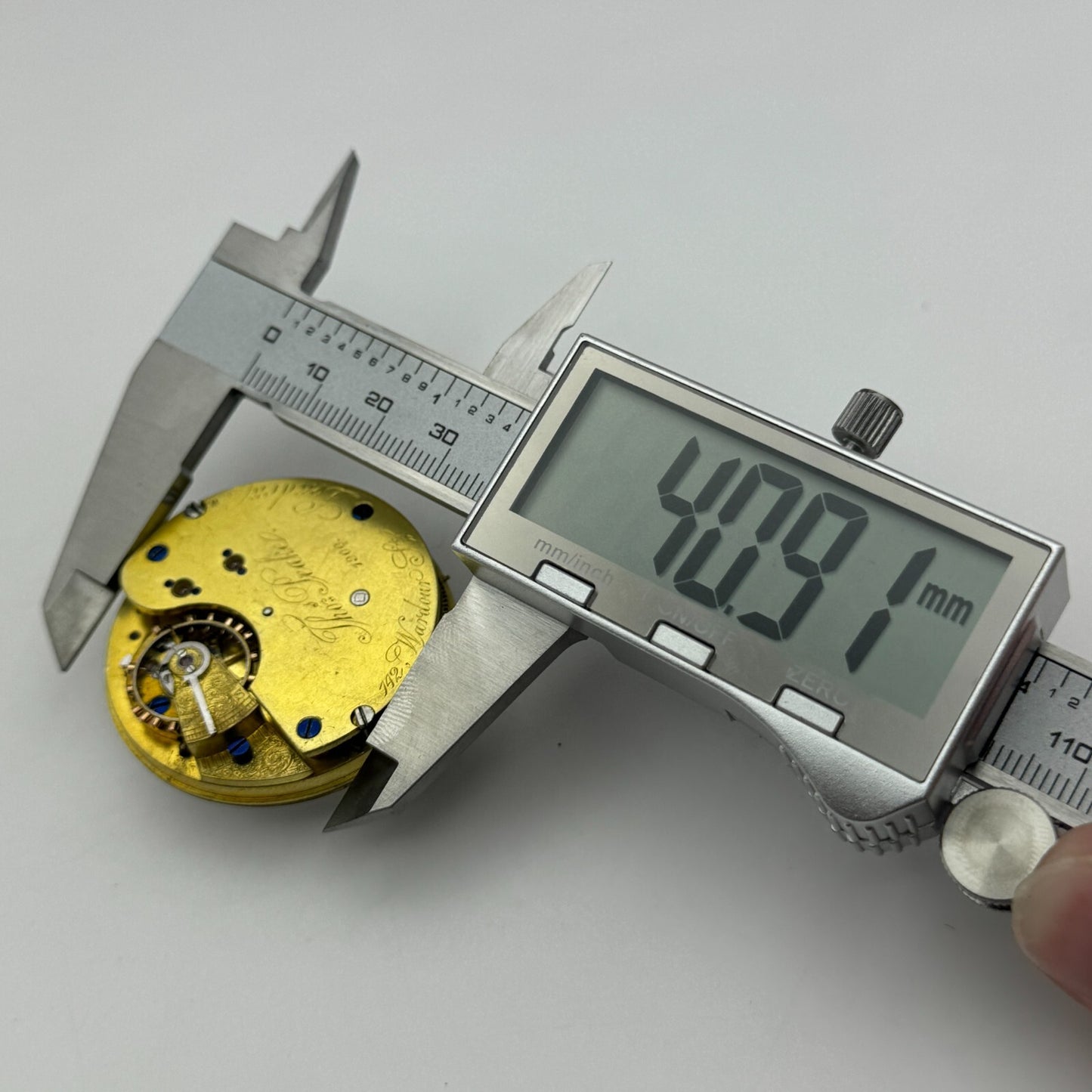 43.2mm Antique Thomas Peake London Quality Pocket Watch Movement PARTS REPAIR