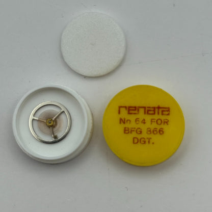 BFG 866 Balance Wheel Complete And Spring DGT. 64 Watch Movement Parts NOS