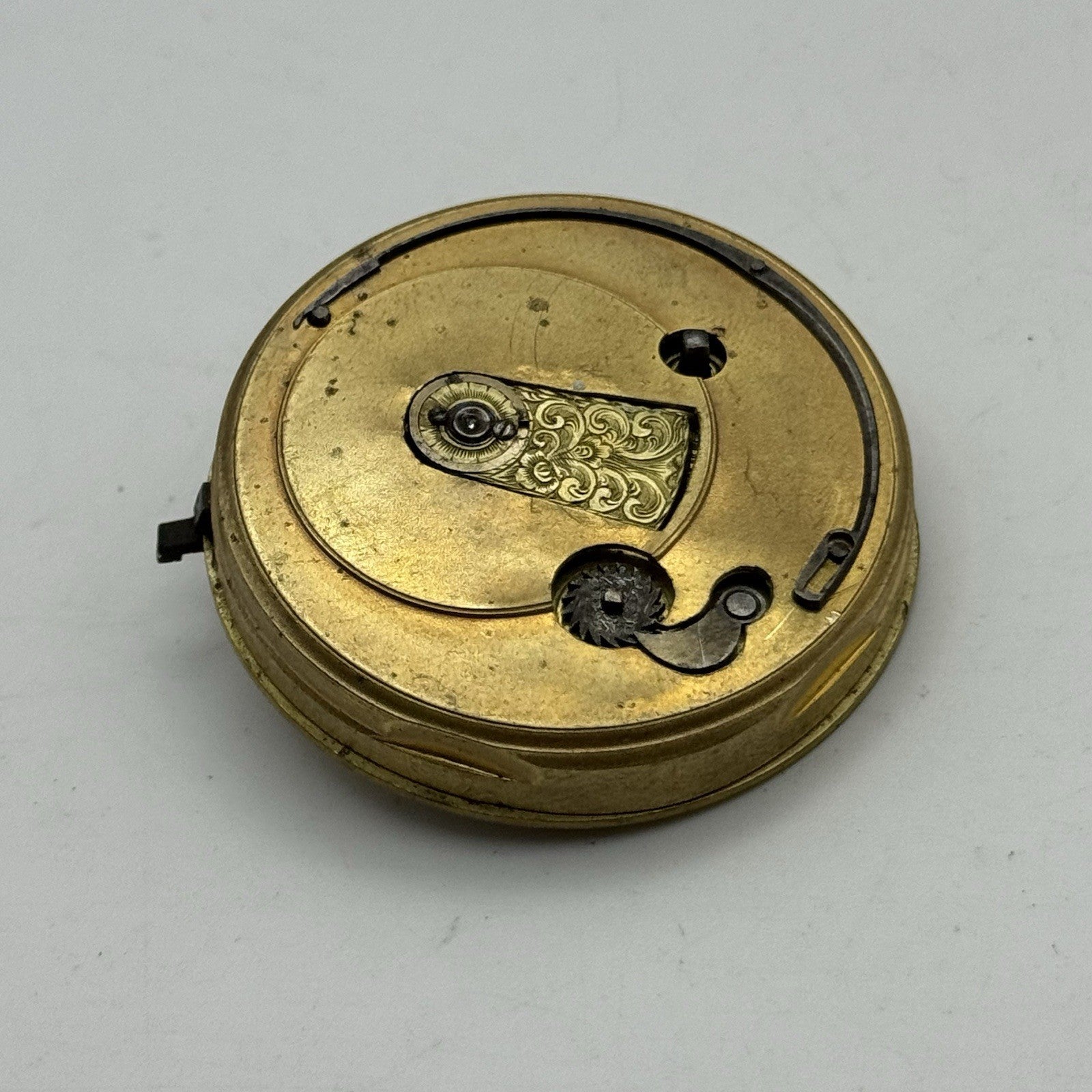 43.3mm Antique Henry Taylor London Quality Fusee Pocket Watch Movement - PARTS