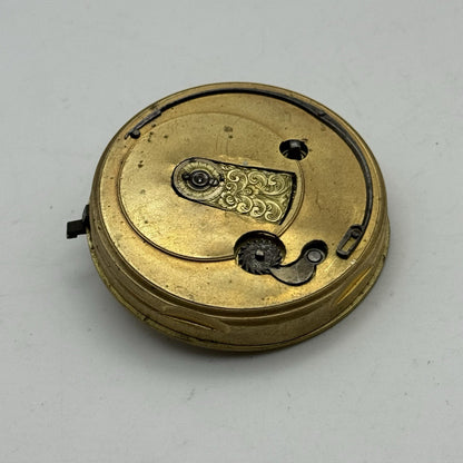 43.3mm Antique Henry Taylor London Quality Fusee Pocket Watch Movement - PARTS