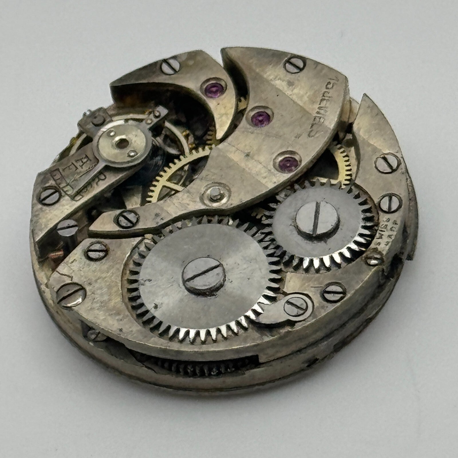 23.7mm 15 Jewels Swiss Porcelain Dial Trench Watch Movement Manual Wind PARTS