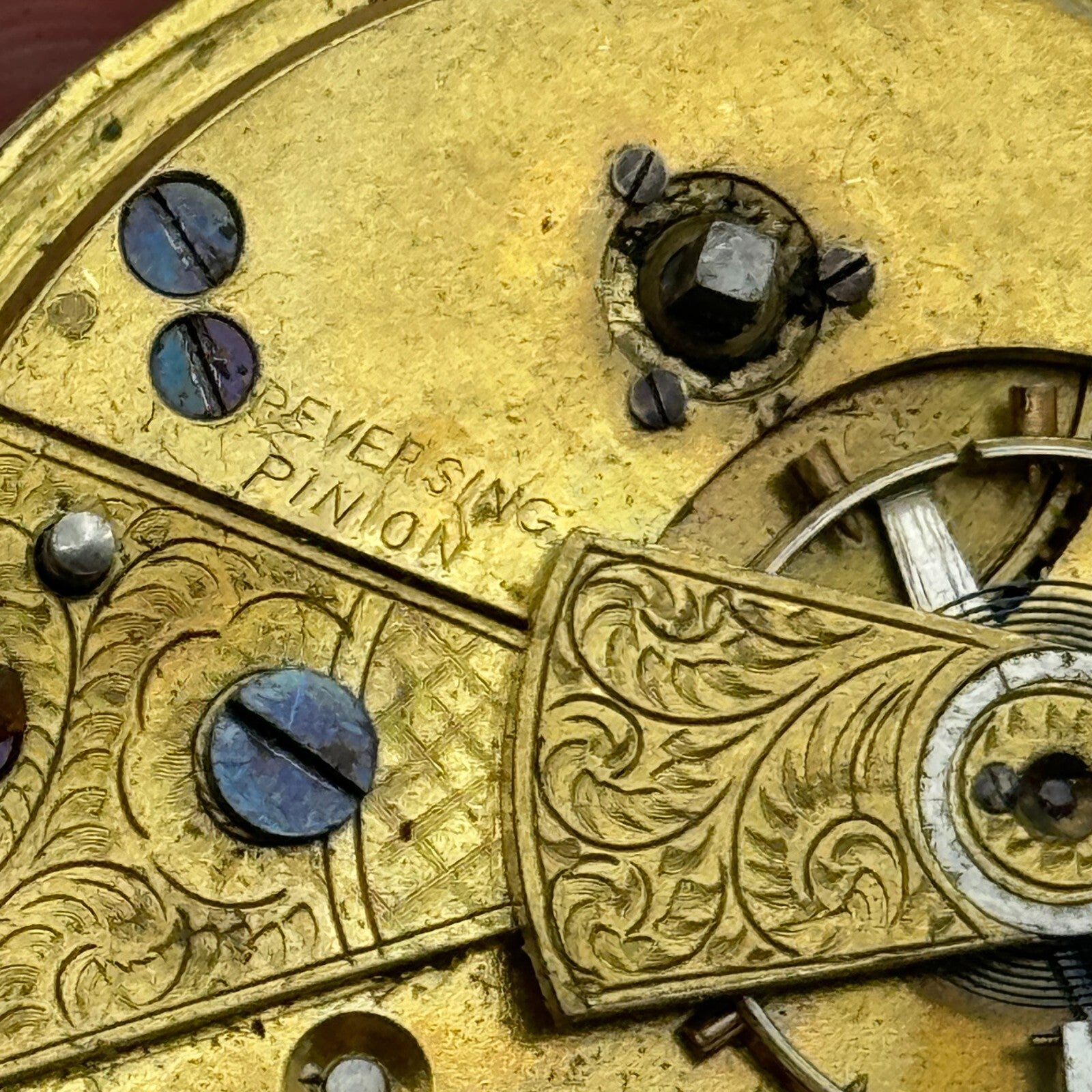 44.6mm Antique J G Graves English Express Lever Pocket Watch Movement PARTS