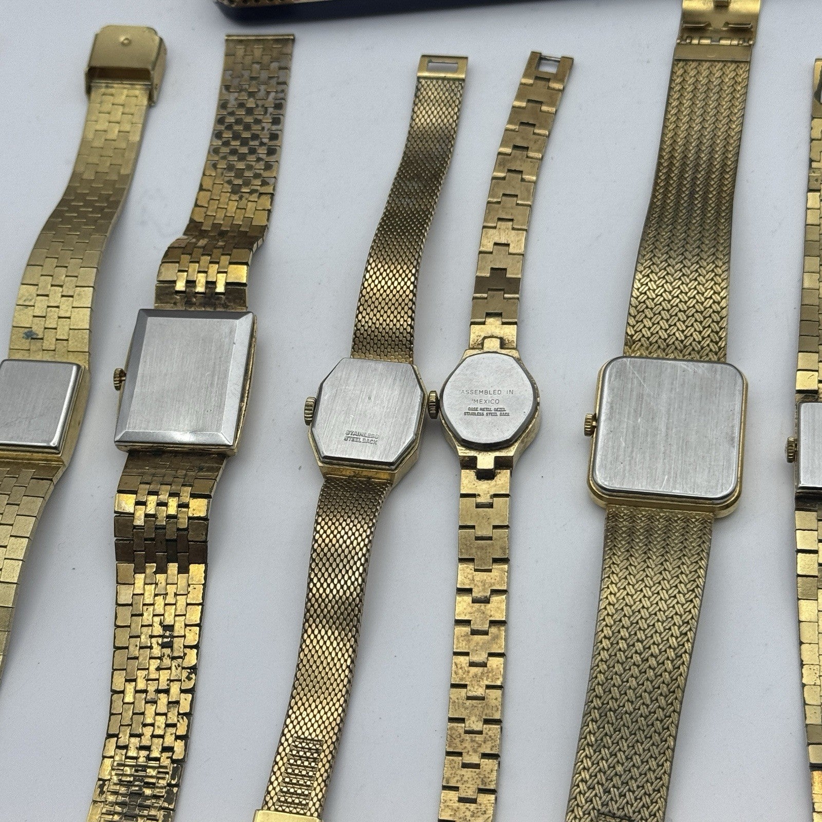 Bundle Of 12 Vintage Gold Plated Ladies Watches Mechanical Job Lot Parts Repair