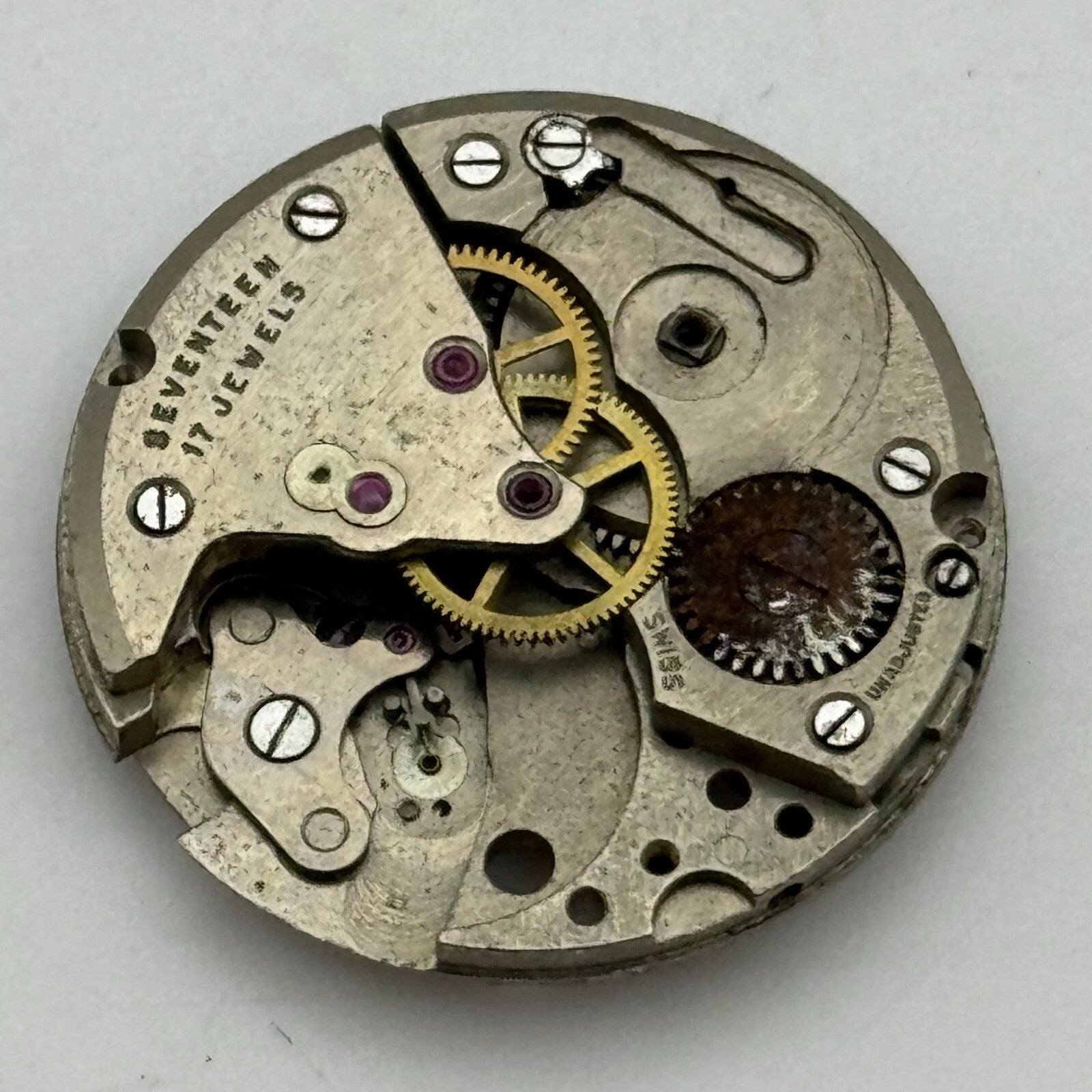 25.9mm Men's Felsa F 400 Manual Wind 17 Jewels Swiss Watch Movement PARTS SPARES