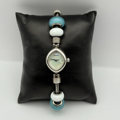 Sekonda Ladies Quartz Watch MOP Dial Beaded Design Bracelet Japan Working 20mm