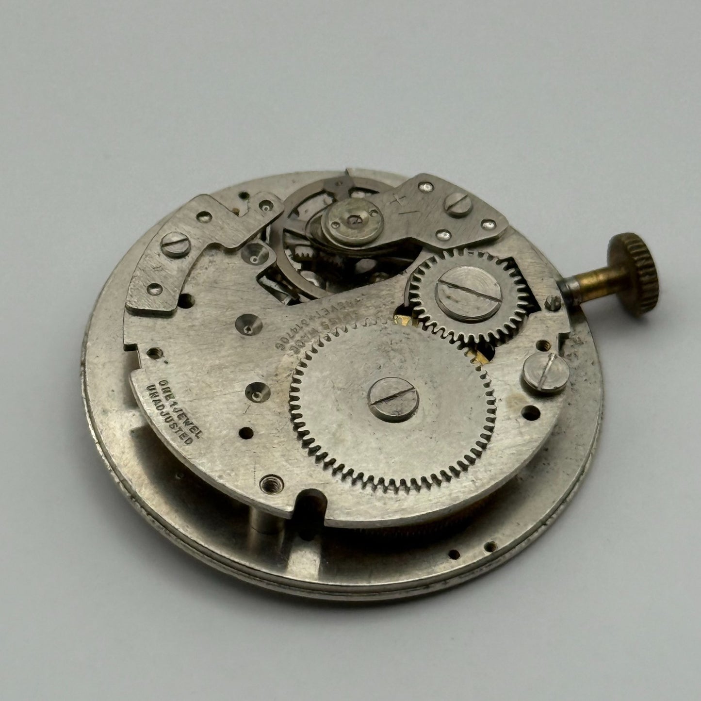 BFG 875 Watch Movement 1 Jewel Manual Wind Swiss Vintage Parts Repair 31.1mm