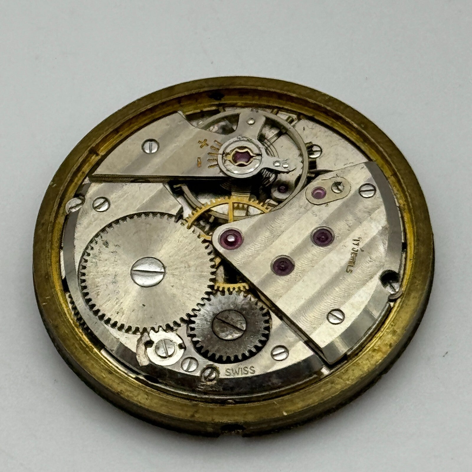 31mm Garrard ETA 1120 Balance Ok Manual Wind Watch Movement Swiss Vintage PARTS
